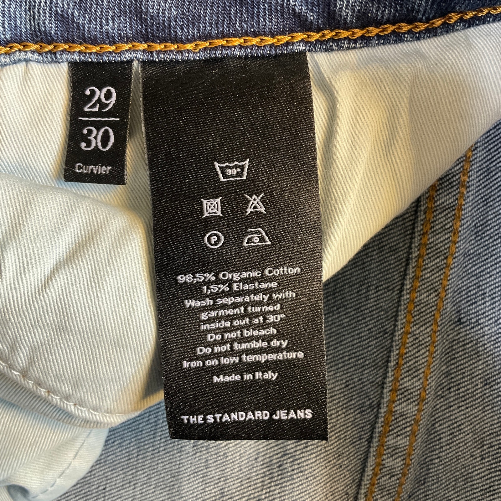 Nwt Asket The Standard Jeans Curvier 29/30 Stone Wash Organic Cotton Italy — image 6 of 8